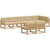  Set vanjskih sofa 6 kom. Bijela i bež Poliester | shoptok.hr