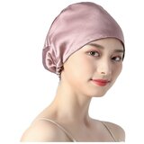 INF Luksuzna svilena spalna kapa za lase, 100% murvina svila za nadzor nad krepi Pink, (21685965) | Shoptok.si
