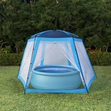 vidaXL Šator za bazen od tkanine 500 x 433 x 250 cm plavi | shoptok.hr