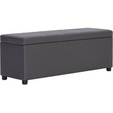 vidaXL Klupa s pretincem za pohranu od umjetne kože 116 cm siva | shoptok.hr