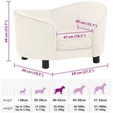 SOFA za pse krem 69 x 49 x 40 cm plišana | shoptok.hr