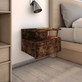 The Living Store Lebdeča nočna omarica 2 kosa dim. hrast 40x31x27 cm inž. les - Lebdeča Nočna Omarica, (21420755) Cene