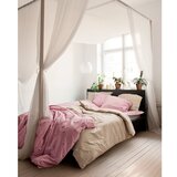 JUNA Bež enojna posteljnina iz bombažnega perkala 140x200 cm Daisy – | Shoptok.si