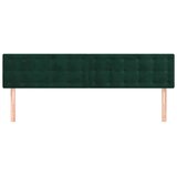  Uzglavlja tamnozelena 200x5x78/88 cm baršunasta | shoptok.hr