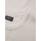 Ombre Men's knitted t-shirt with fine texture - white | shoptok.hr