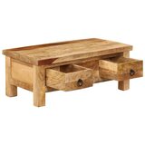 vidaXL Klubska mizica iz trdnega mangovega lesa 90x45x35 cm | Shoptok.si