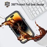 ShellBox Vodoodporna 360° MagSafe torbica IP68 za iPhone 14 Pro – črna | Shoptok.si