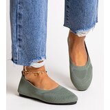 Gemre Green fabric ballet flats Yafia | shoptok.hr