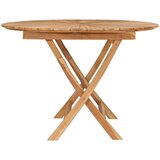  Preklopni vrtni stol Prirodna Ø 110 x 75 cm Čvrsto teak drvo | shoptok.hr