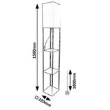  Brilagi - Stojeća lampa sa policama GRADUS 1xE27/40W/230V 150 cm crna/bela | Eponuda.com