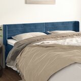 vidaXL Vzglavje z ušesi temno modro 203x16x78/88 cm žamet Cene