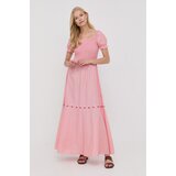 Max&co. Bombažna obleka oranžna barva | Shoptok.si