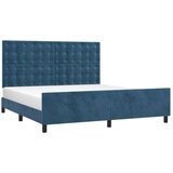  Okvir za krevet s uzglavljem tamnoplavi 180x200 cm baršunasti | shoptok.hr
