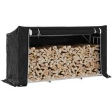  stojalo za drva z zaščitnim pokrovom, 200,5x60,5x110,5 cm | Shoptok.si