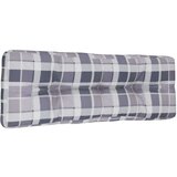  Blazina za kavč iz palet siv karo vzorec 120x40x12 cm, (20657716) | Shoptok.si