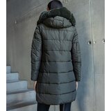 Gemre Green quilted jacket with detachable sleeves and fur Louis | Shoptok.si