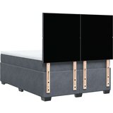  Krevet s oprugama i madracem tamnosivi 140x200 cm baršunasti | shoptok.hr