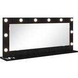  Ogledalo za toalet s LED svjetlima Crni hrast 100x45x18 cm | shoptok.hr