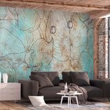  Samoljepljiva foto tapeta - Leaves in Blue 441x315 Cijene