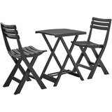 Lesnina XXXL SET ZA BALKON umetna masa antracit antracit | Shoptok.si