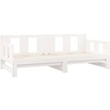  Izvlečna dnevna postelja bela trdna borovina 2x(90x190) cm, (20643910) | Shoptok.si