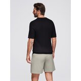 Ombre Men's buttonless polo shirt with open collar - black | shoptok.hr