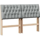 vidaXL tapecirani uzglavlje svijetlo siva 150 cm čvrsto borovo drvo | shoptok.hr
