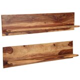  Zidne police od masivnog drva akacije 2 kom 118 x 26 x 20 cm | shoptok.hr