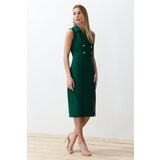 Trendyol Emerald Green Woven Midi Dress | shoptok.hr