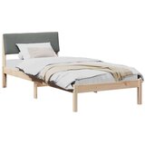 vidaXL Okvir kreveta smeđe i tamnosivo 90 x 200 cm Masivna borovina | shoptok.hr