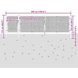  Mrežasta vrtna vrata zelena 500x125 cm pocinčani čelik | shoptok.hr