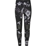 Urban Classics Kids Girls' Tech Mesh AOP Leggings Dark Flowers aop | Shoptok.si