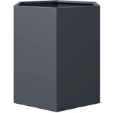 vidaXL Vrtna sadilice 2 kom crna šesterokutna 46x40x45 cm čelična | shoptok.hr
