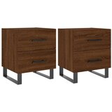 Maison Chic Dvo delni komplet Nočne omarice - Nočne mize rjavi hrast 40x35x47,5 cm inženirski les, (21687608) Cene