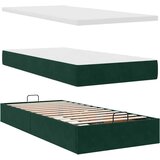  Okvir kreveta s madraca tamnozeleni 90x190cm baršunasti | Eponuda.com