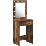  Toaletni stol s LED rasvjetom dimljeni hrast 50x41x135 cm | shoptok.hr