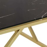 vidaXL Klubska mizica zlata nerjaveče jeklo in kaljeno stekl | Shoptok.si