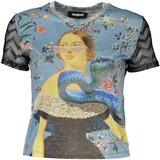 Desigual SHORT SLEEVE T-SHIRT WOMEN BLUE Cene