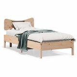 Maison Chic Posteljni okvir - Enojna postelja - Postelja za odrasle brez vzmetnice 75x190 cm trdna borovina-J11041, (21759074) | Shoptok.si