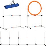 PawHut 3-delni komplet za agility za pse, komplet za trening hišnih ljubljenčkov, komplet za trening psov s torbo, (5000240054) Cene