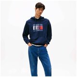 Tommy Jeans Puloverji TJM REG RWB FLAG HOODIE Modra | Shoptok.si