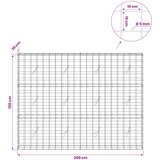  Gabion s žicom debljine 5 mm i mrežom 10x10 cm 200x20x150 cm Slike