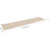  Jastuk za vrtnu klupu bež 200 x 50 x 3 cm od tkanine Oxford | shoptok.hr