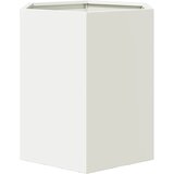  Vrtna sadilice 2 kom bijela šesterokutna 46x40x45 cm čelična | shoptok.hr