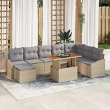  Vrtna garnitura - 3-dijelni set vrtnih sofa s jastučićima bež poliratan Cijene