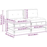  Vrtna srednja sofa Trdna borovina Voščeno rjava, (5000270482) | Shoptok.si