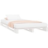  Krevet od paleta bijeli 90x190 cm od masivne borovine mali | shoptok.hr