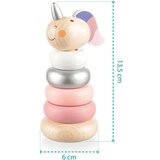 Zopa drveni prsteni za slaganje Unicorn pink | shoptok.hr