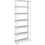 hofe Privijačen regal za dokumentacijo, svetlo siv RAL 7035, višina regala 2200 mm, osnovni regal, širina x globina 750 x 300 mm | Shoptok.si
