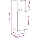 vidaXL Kupaonski ormarić boja hrasta 30x30x100 cm konstruirano drvo | shoptok.hr